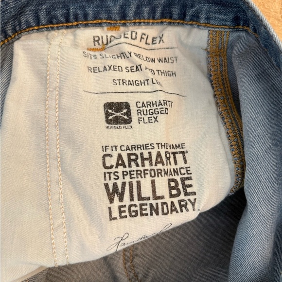 Carhartt Jeans Mens Size 42 x 30 Blue Medium Wash Denim Relaxed Fit - Picture 5 of 11